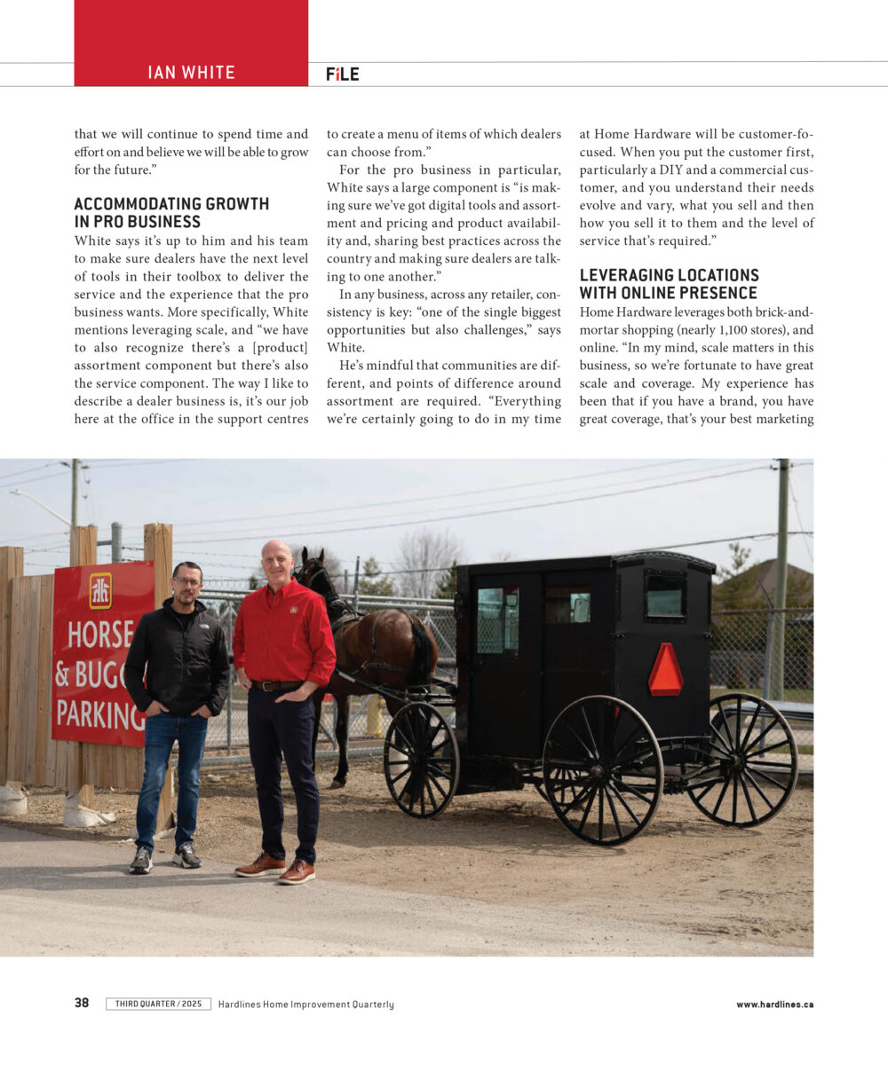 Trade magazine photographer Kitchener Ian White Home Hardware