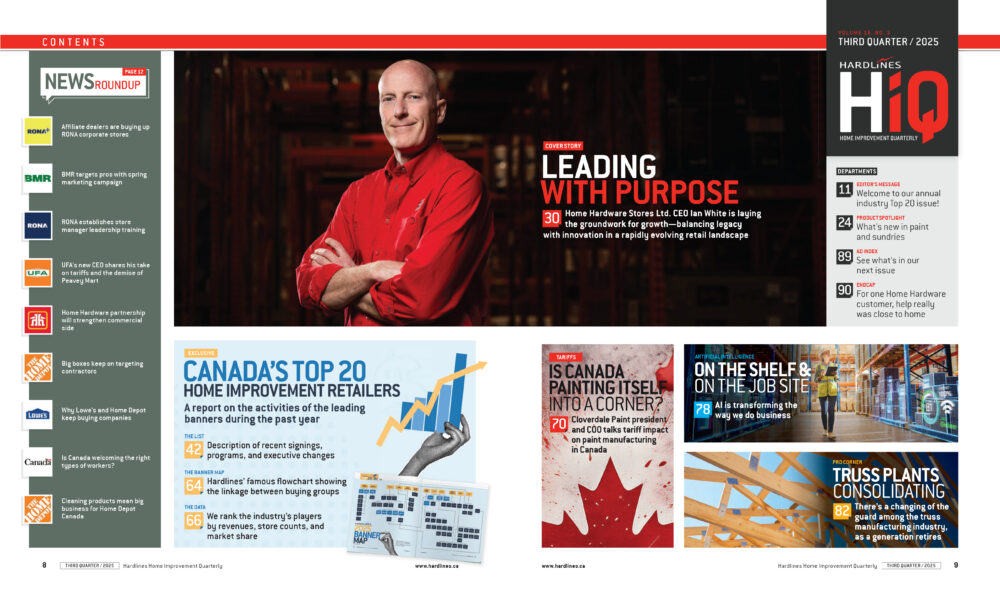 Trade magazine photographer Kitchener Ian White Home Hardware